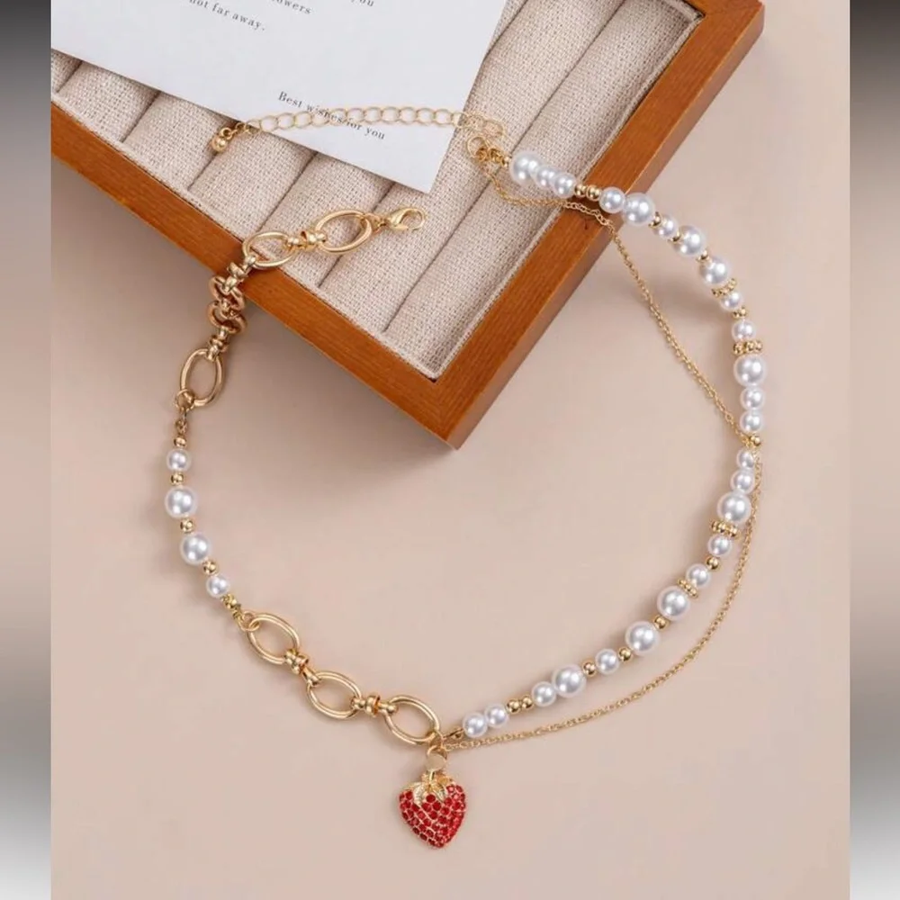 strawberry necklace A1269